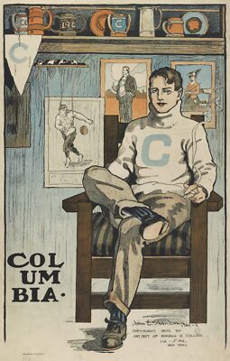 Wall Decor Poster.Home room interior art design.Columbia Football team.11569