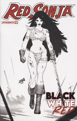 RED SONJA: BLACK, WHITE & RED #2 (DAVID NAKAYAMA B&W SKETCH VARIANT) ~ Dynamite