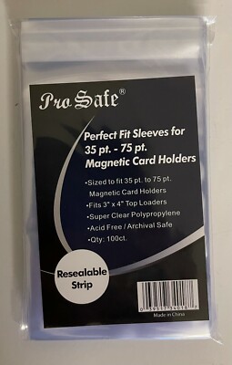 1000 Pro Safe 35/75 pt  One-Touch Snug Fit Resealable Team Bag Sleeves-Free Ship