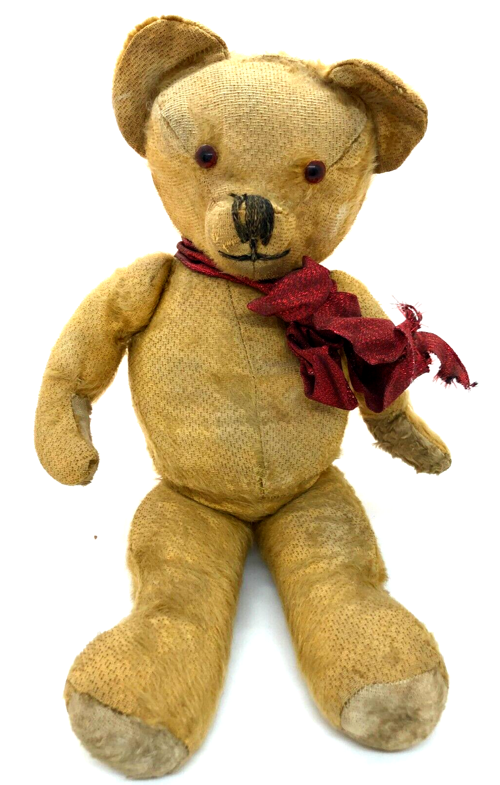ANTIQUE 1930s WILLIAM J TERRY CO BLONDE MOHAIR TEDDY BEAR 15
