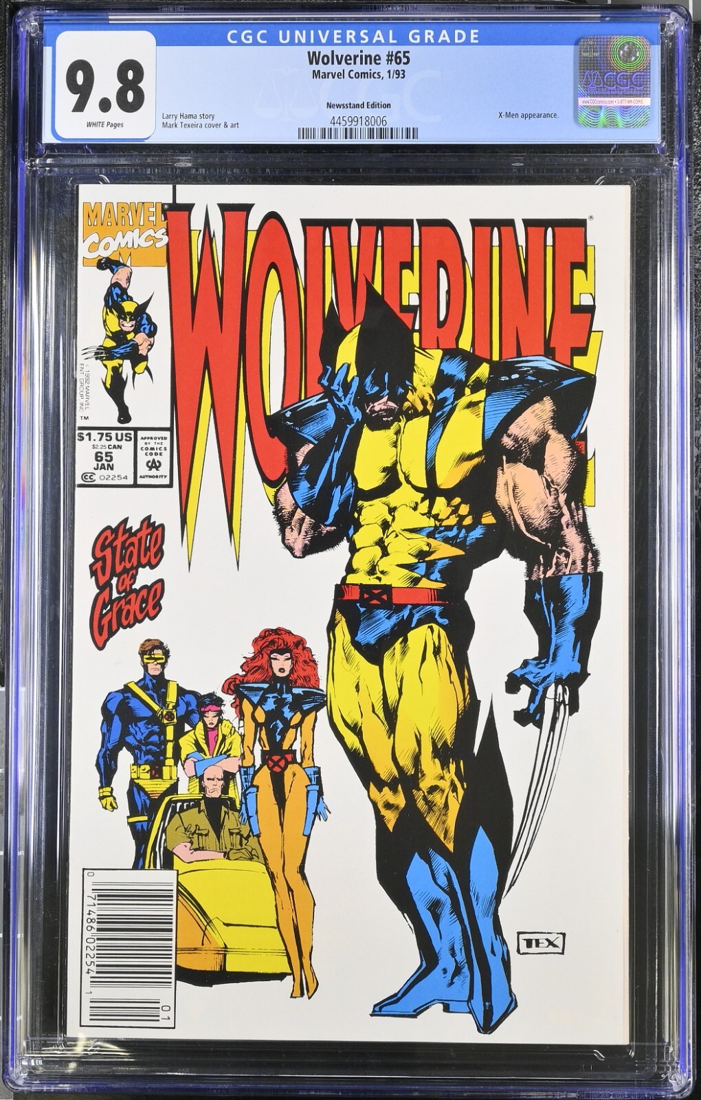 Wolverine #65 (Marvel 1993) NEWSSTAND CGC 9.8 X-Men