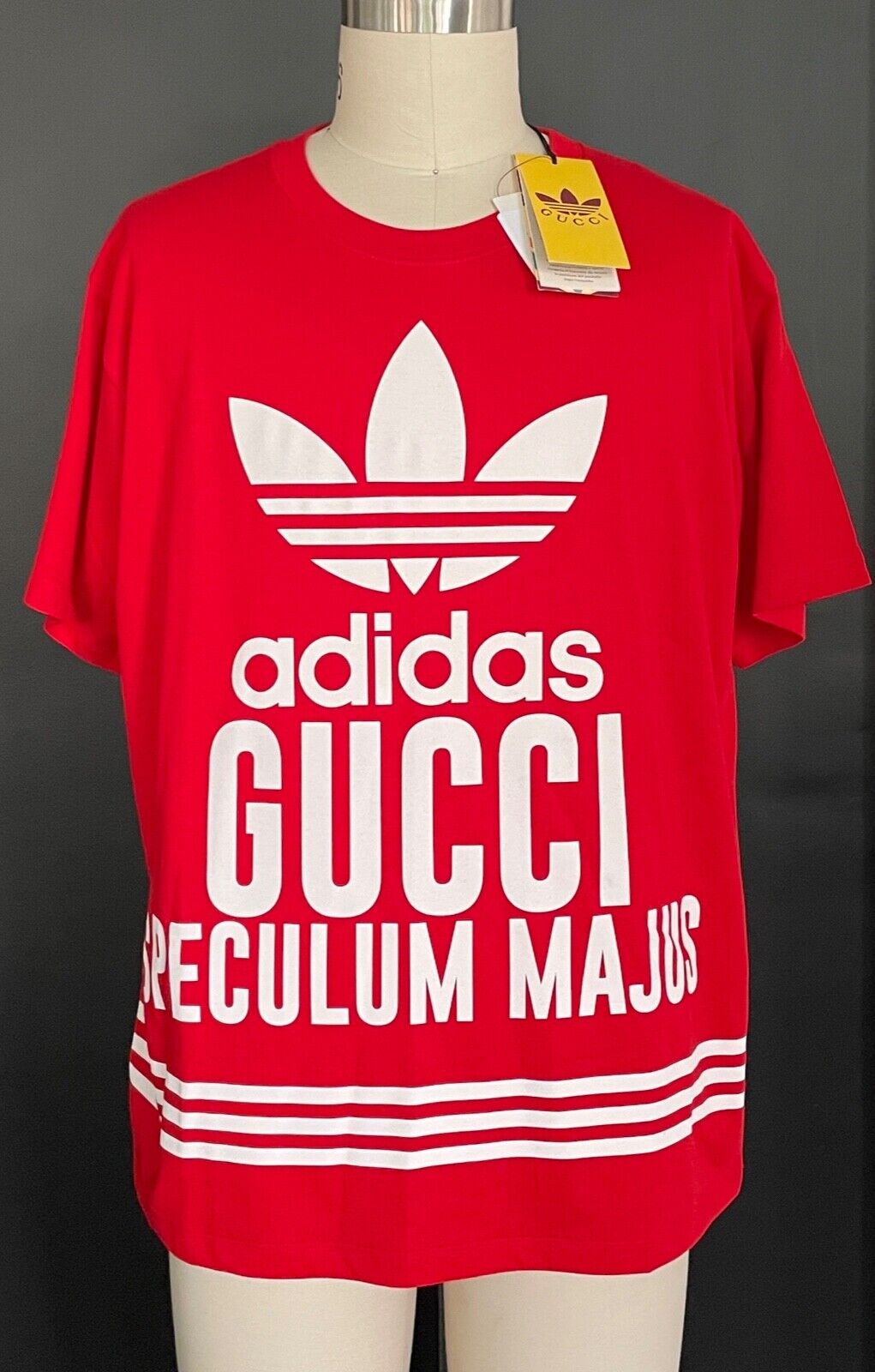 New Gucci X Adidas Logo Red Oversized T-Shirt Size S | eBay New Gucci X Adidas Logo Red Oversized T-Shirt Size S | eBay