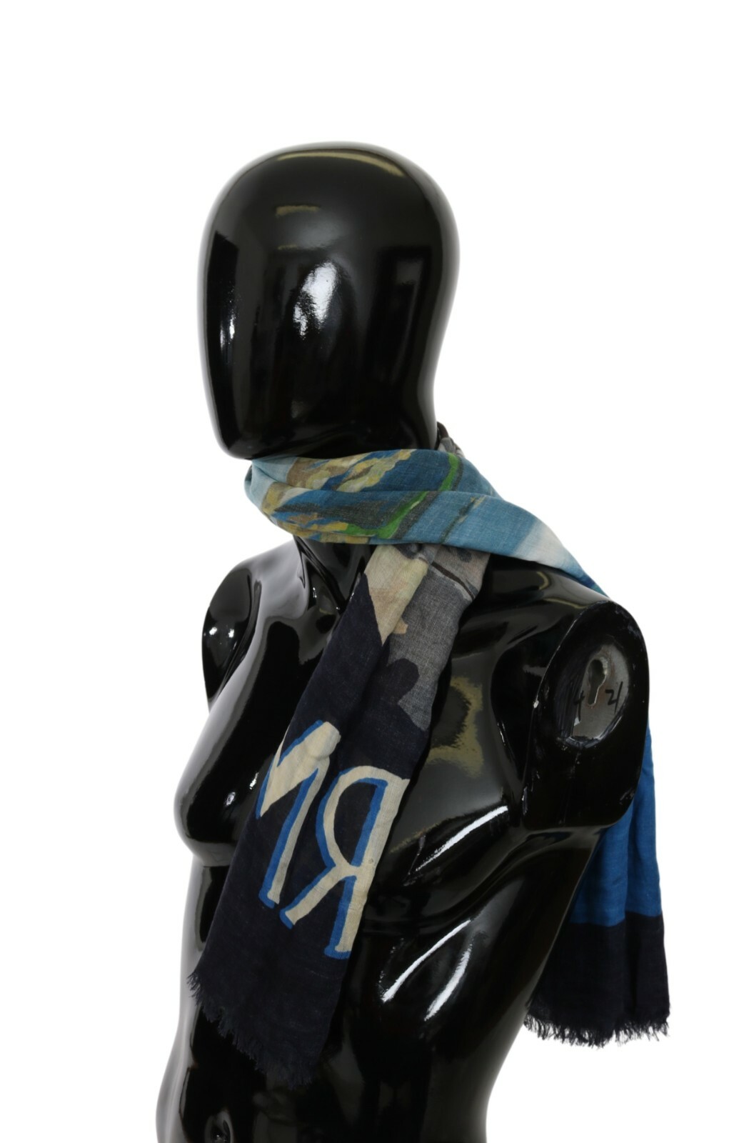 Pre-owned Dolce & Gabbana Scarf Modal Multicolor Taormina Wrap Shawl 135cm X 130cm $550