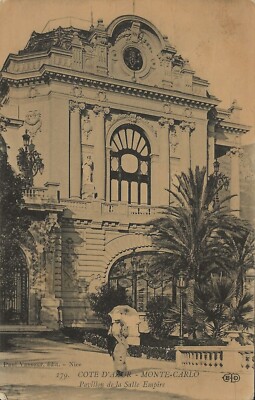Postcard Monaco Monte Carlo Pavillon de la Salle Empire French Riviera c1914-18