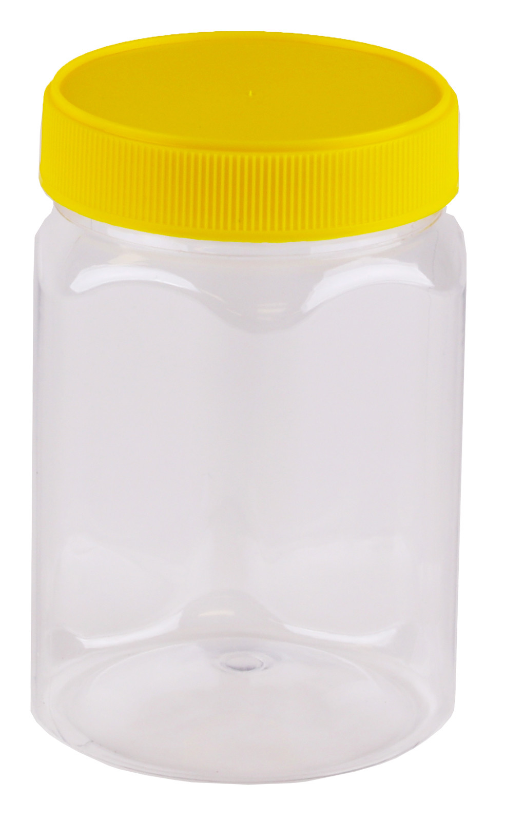 Plastic Hex Honey Jar 1kg Yellow Lid Honey Jar Food Container 126pcs