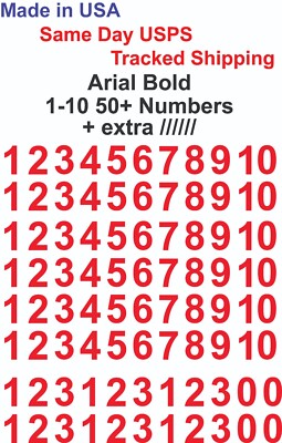0-10 80+ ARIAL Vinyl Decal Sticker Numbers - for Mailbox, Wall, Address, Locker