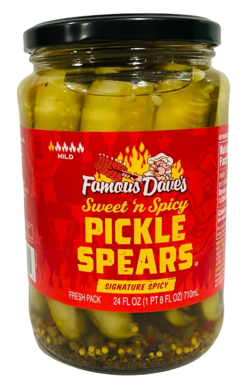 Famous Dave's Signature Spicy Pickle Spears 24 oz Daves