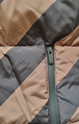 Pre-owned Fendi Men's Reversible Down Jacket Faa582 F13iz Brown