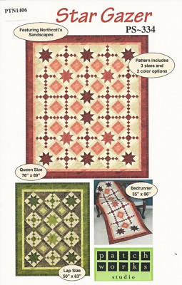 Star Gazer by Daphne Greig PS334 PTN 1406 Quilt Pattern 5 Sizes NEW