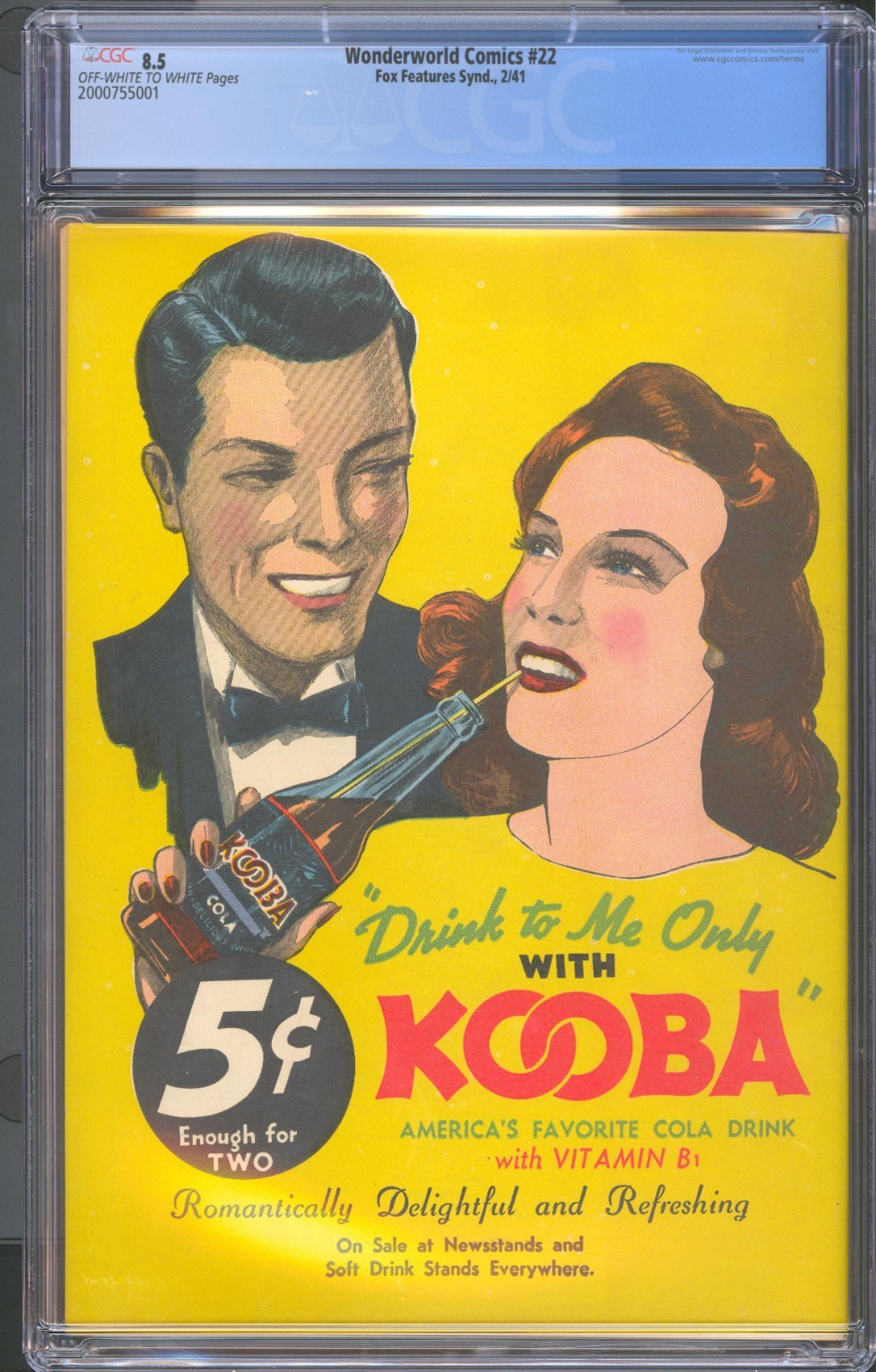 Wonderworld Comics 22 / CGC 8.5 OW/W Pages