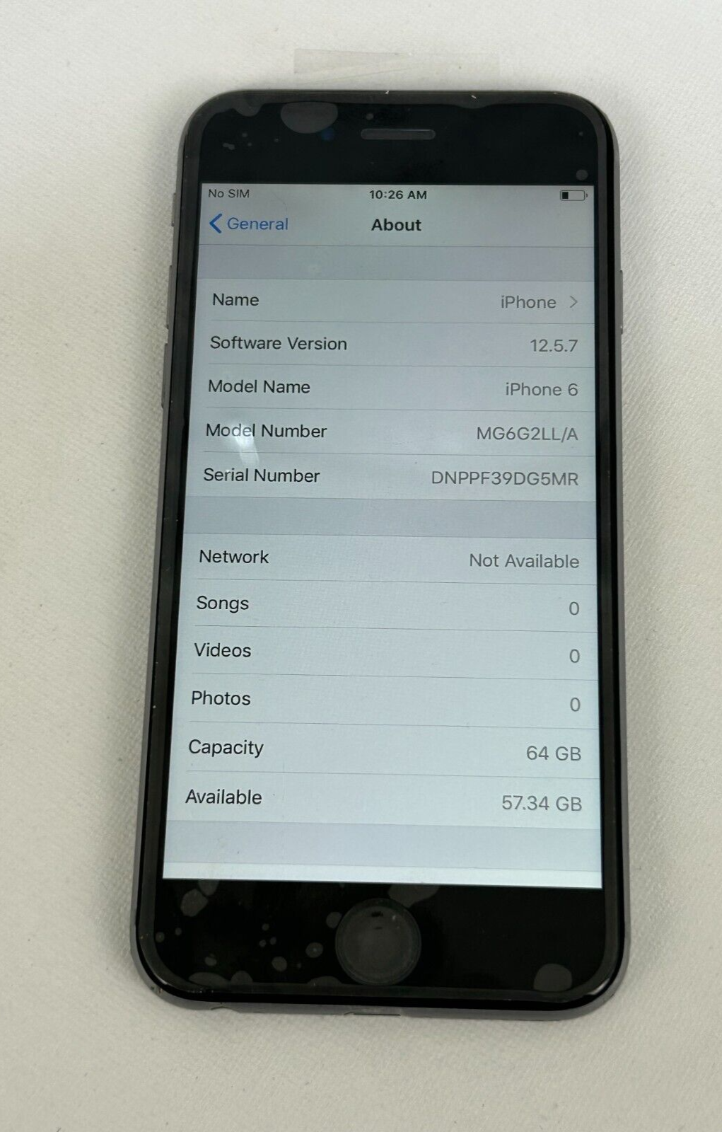 Apple iPhone 6 (A1586) -64GB Factory Unlocked Space Gray