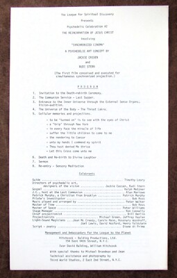 Timothy Leary The League for Spiritual Discovery LSD Psychedelic Celebration # 2