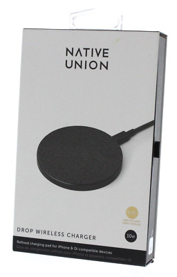 Native Union Drop Fast Charging 10W Qi Wireless Charger Slate Gray
