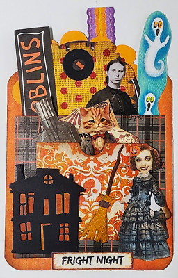 Halloween Pockets Of Ephemera OOAK #906 Junk Journal Handmade 4.25'' x 5''