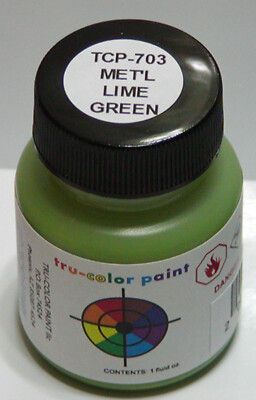METALLIC LIME GREEN TRU-COLOR AIR BRUSH PAINT Automobile Car Truck Model TCP7032