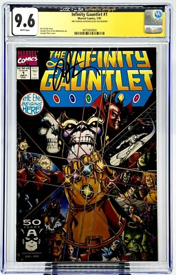 INFINITY GAUNTLET #1 CGC 9.6 JSA SIGNATURE SERIES JIM STARLIN Signed JUST GRADED