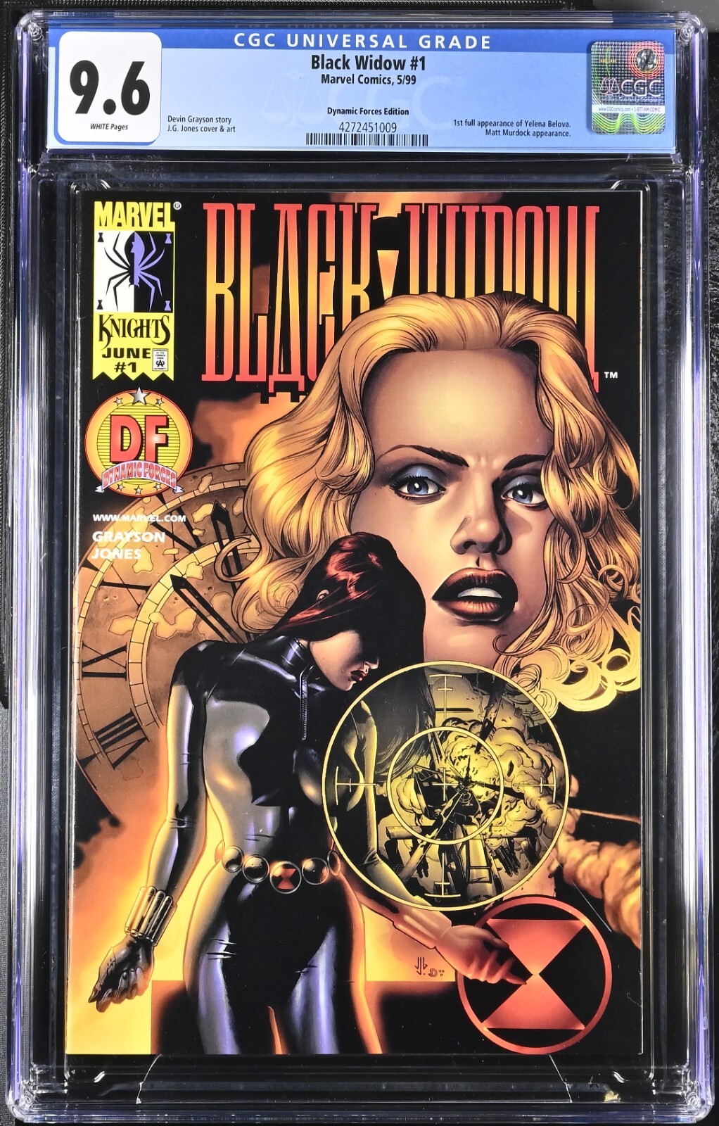 アメコミリーフ Black Widow #1 CGC 9.6 Black Widow #1 Dynamic Forces Edition CGC 9.6 White 1999 1st