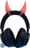 2x demon horns for Headset/Cosplay - Made In USA -16 Colors Combos (Pink)