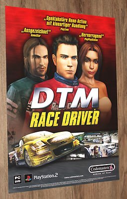 DTM Race Driver ''TOCA Race Driver'' German Promo Poster 59x42cm Playstation 2 