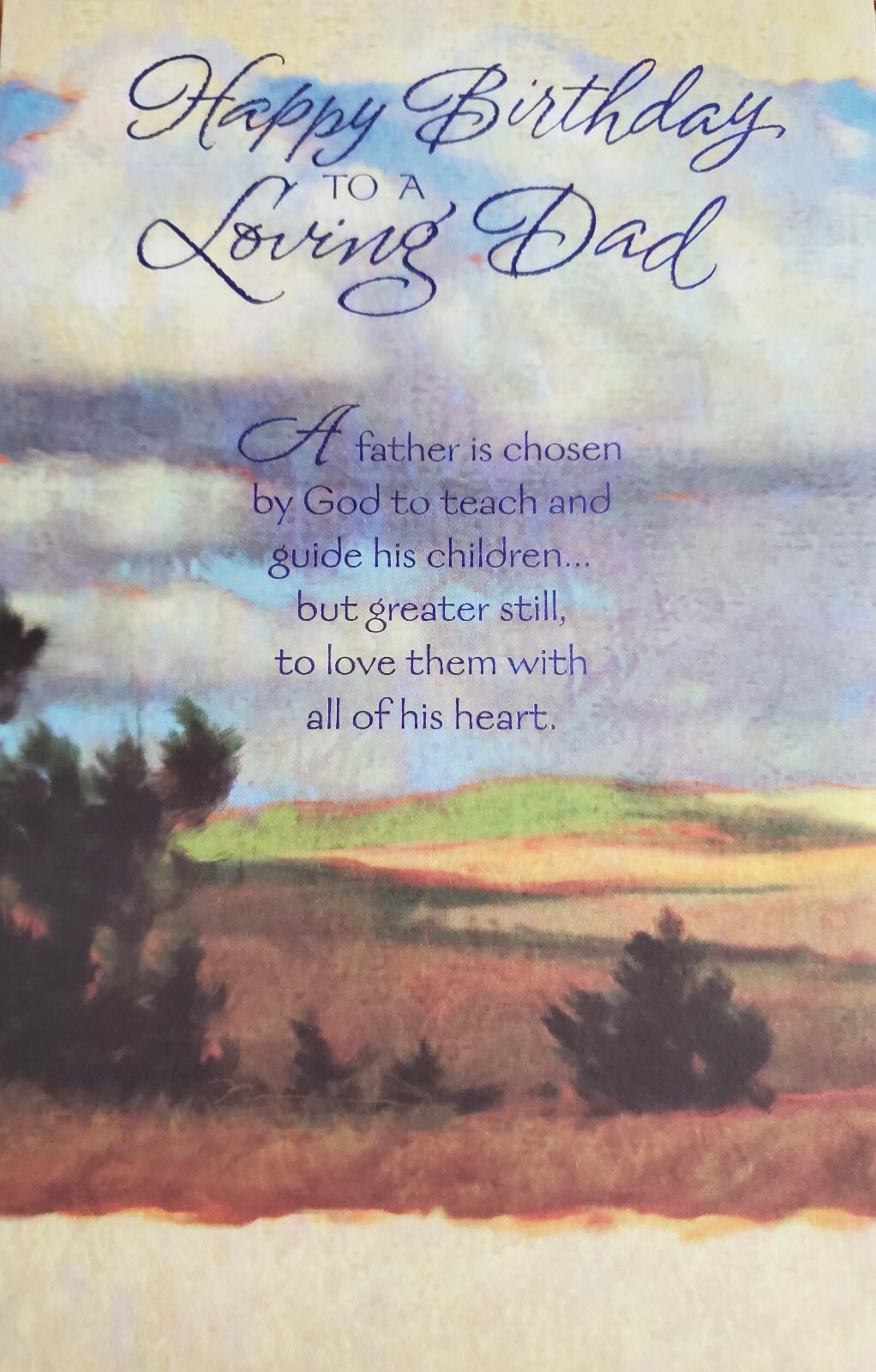 'Happy Birthday to a Loving Dad' birthday greeting card