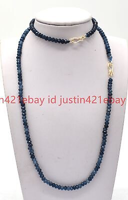 2x4mm Faceted Natural Rondelle Gemstone Beads Necklace Bracelet 