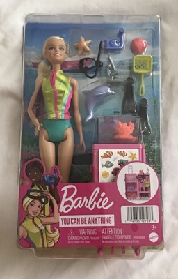 Barbie You Can Be Anything..Marine Biologist Barbie Doll Blonde Accessories Gift
