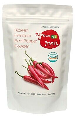 Korean Premium Dried Red Pepper Gochugaru Spicy Powder Chili Flakes 5oz = 142g