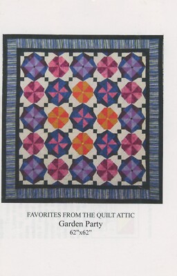 Favorites From the Quilt Attic Garden Party Pinwheel 62'' Square Quilt Pattern