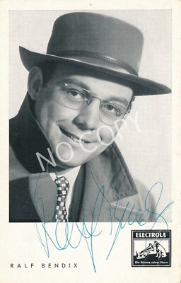 100% Original Autograph Map Autographed Ralf Bendix
