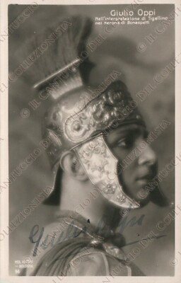 AUTOGRAFO fotografia GIULIO OPPI Attore Tigellino Nerone Bonaspetti