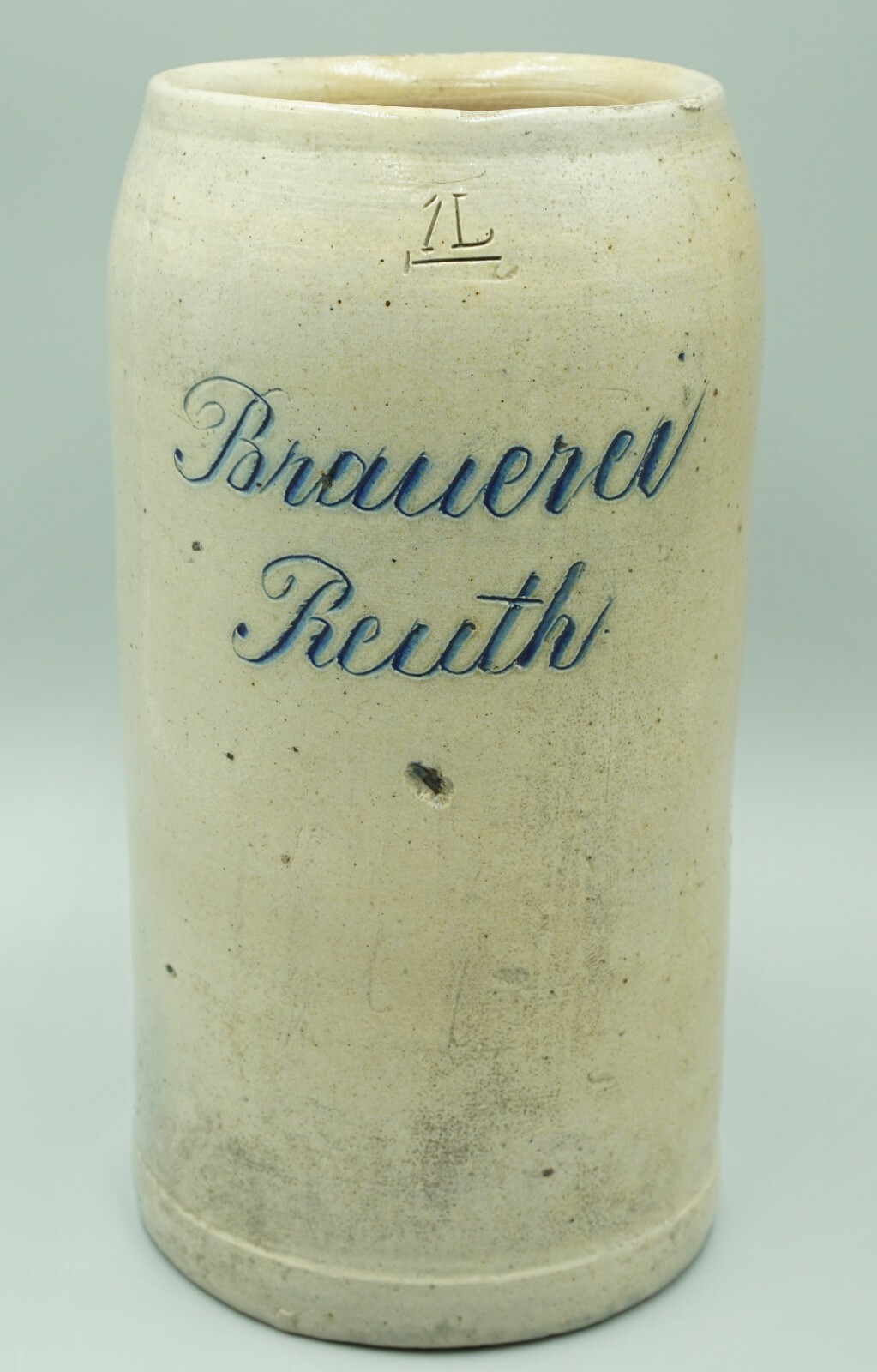 Brauerei Reuth - 1 L Maßkrug um 1920 - geritzter Bierkrug - ALT - RAR -