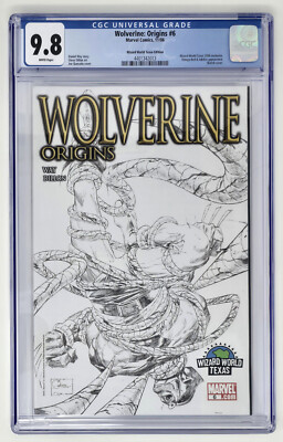 Wolverine: Origins #6 Sketch Cover CGC 9.8 (2006) Marvel Wizard World Texas
