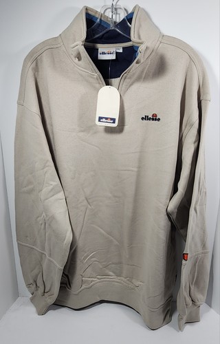 ellesse ホワイトジャケット グレーパンツ　XL NWT VINTAGE Ellesse Collezioni Tennis Mens 1/4 Zip