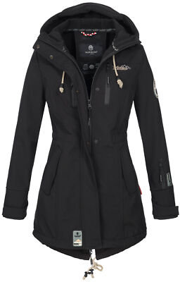 Marikoo Damen Softshell Jacke Frühling wasserabweisend Outdoor lang NEU B614