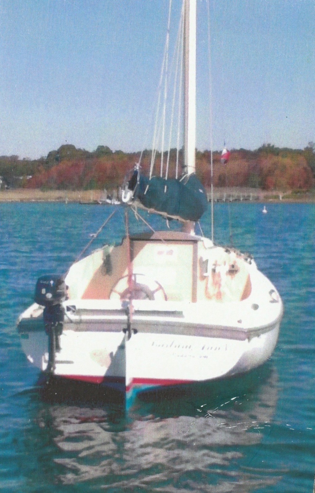 1975 Vintage Catboat 22' Sail Boat w/Two 2-Cycle Outboards GPS Head Sink Stove