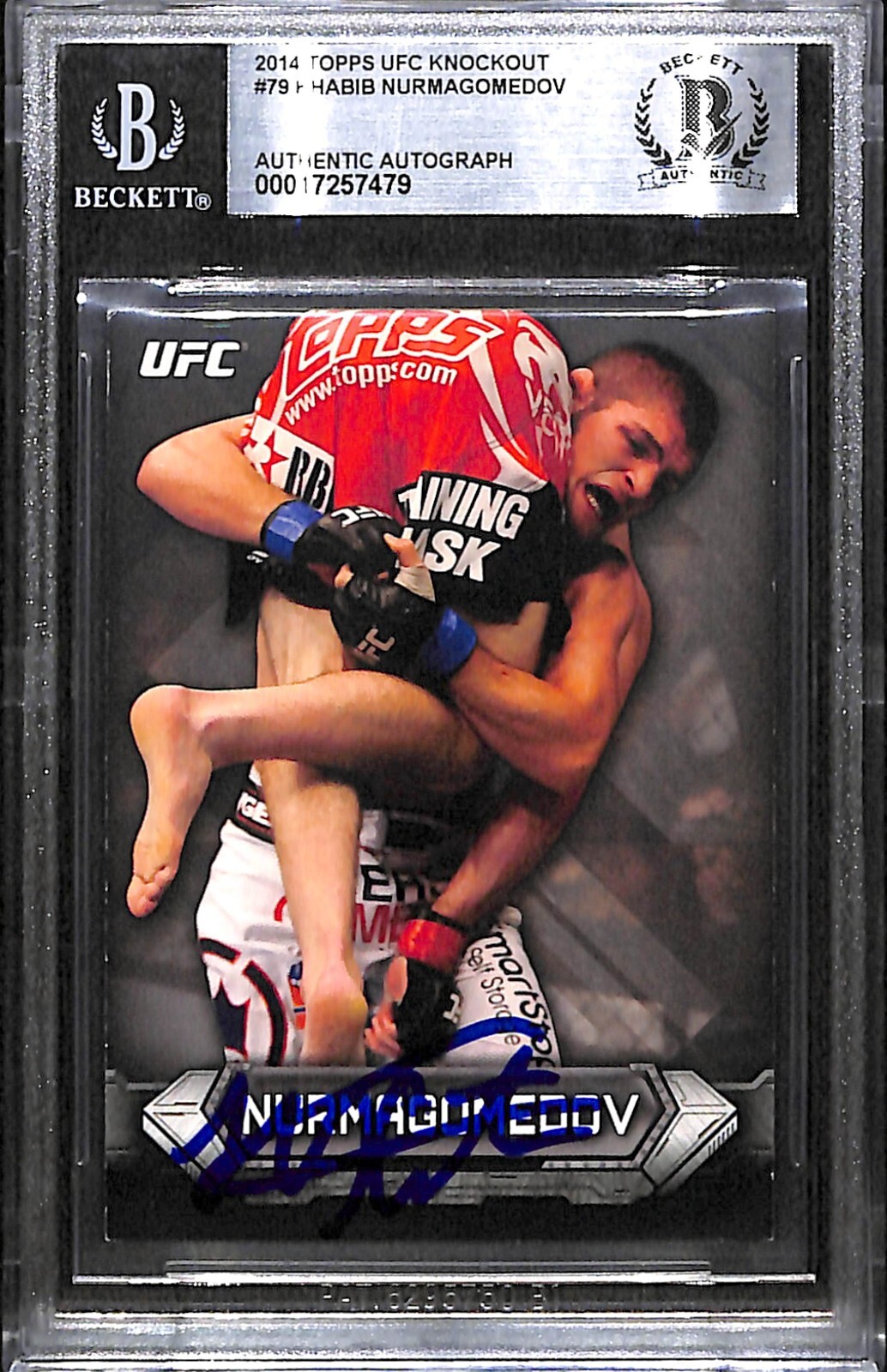 UFC　Topps2014　ハビブ・ヌルマゴメドフ　サインカード KHABIB NURMAGOMEDOV SIGNED AUTO'D 2014 TOPPS UFC BLOODLINES