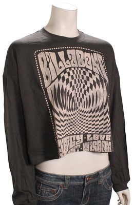 

Укороченная женская футболка Billabong Go With The Flow LS — Off Black — Новинка, Черный