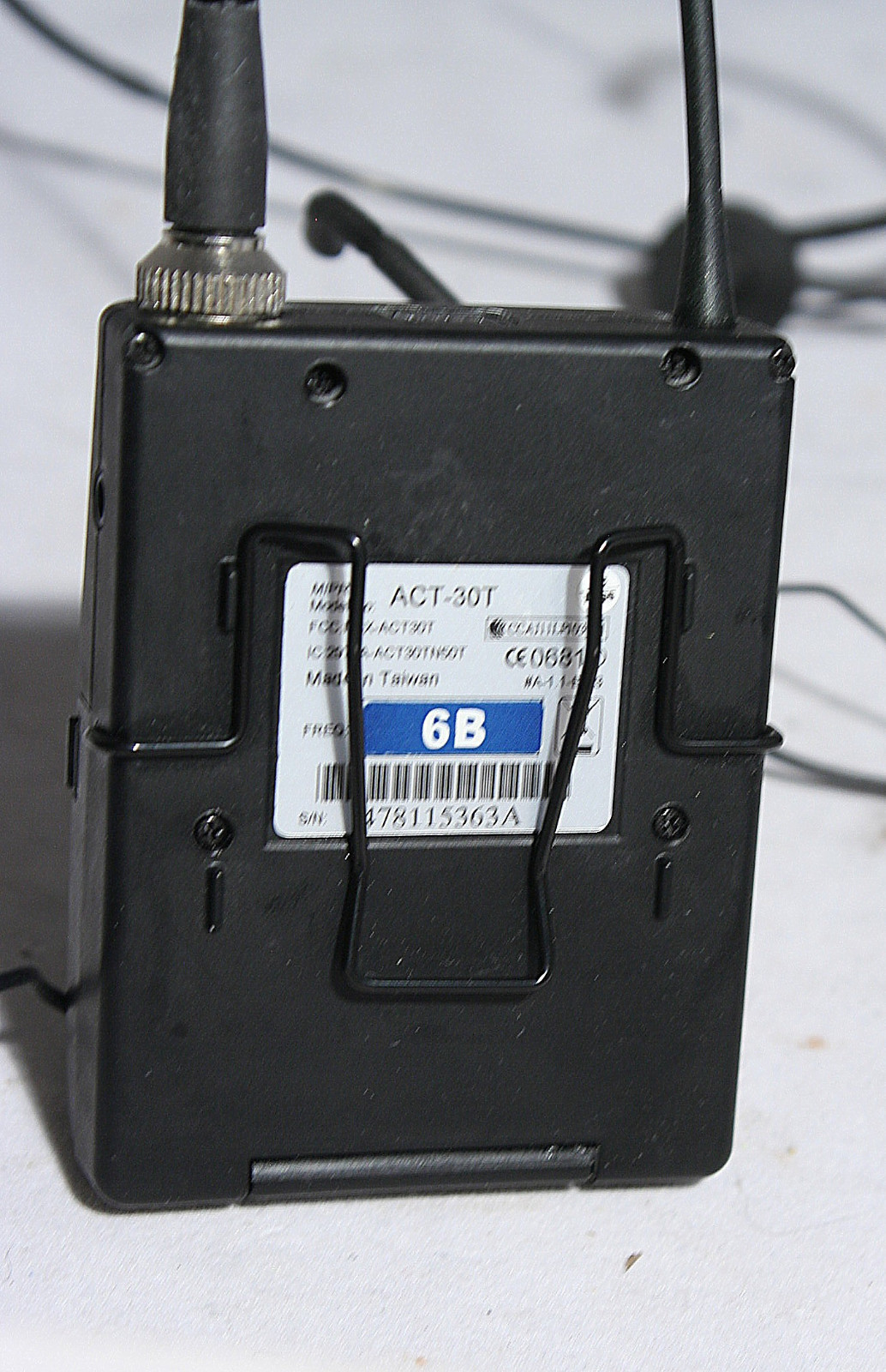 MIPRO ACT-30T BELTPACK WITH MU55HN HEAD WORN MICROPHONE SYSTEM 6B