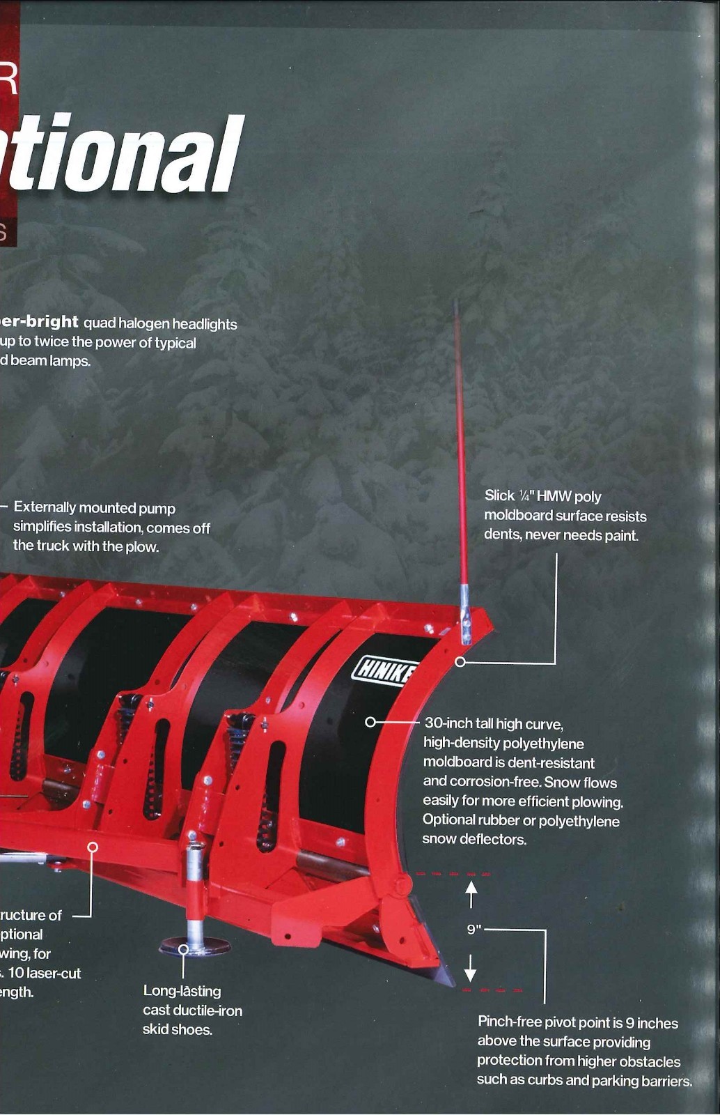 snow plow hiniker trip edge 9 ft. reversible