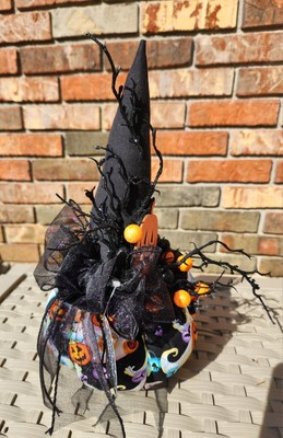 Halloween Pumpkin With Witches Hat 