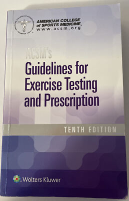 American College of Sports Medicine ACSM's Guidelines for Exercise Testing Book