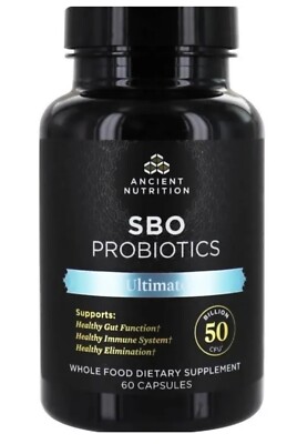 Ancient Nutrition SBO Probiotics Ultimate 50 Billion CFU Exp 9/2025 -60 Capsules