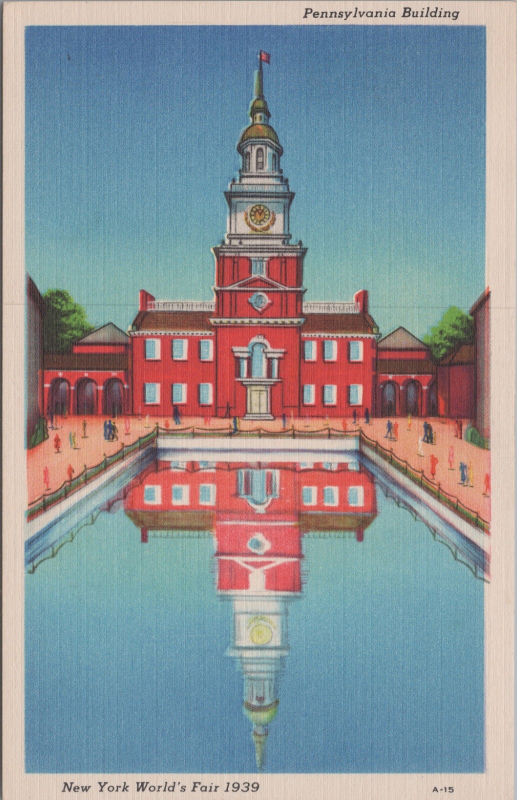 1939 NY Postcard New York World's Fair~Pennsylvania Building