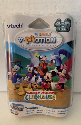 Vtech Active Learning Games Vsmile Motion Mickey Mouse Club House Ages 4-6Yrs