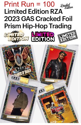 2023 Gas THE RZA Cracked Foil Prism WU TANG CLAN Trading Card SEALED BOX Set + ?