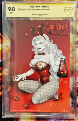 Lady Death: Dreams #1 Crimson Naught Bunny Edition #40/69 CBCS 9.8 BP Signed
