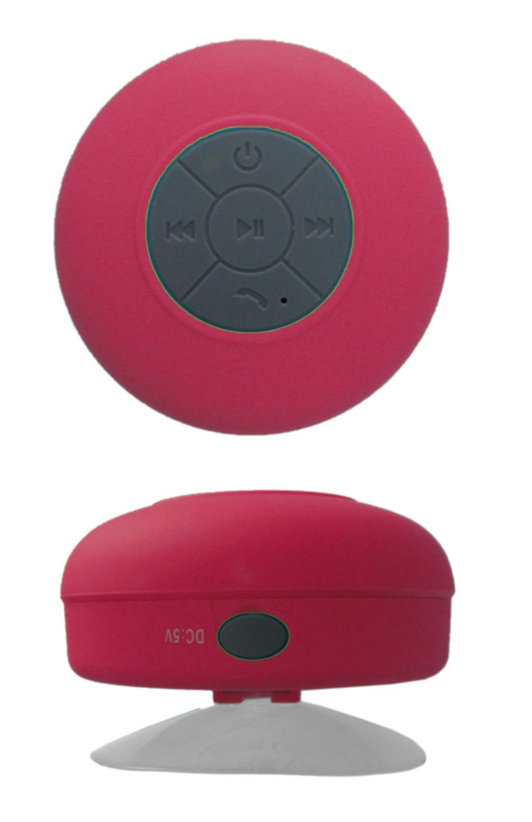 Bluetooth Dusch- Badradio Lautsprecher mit Mikrofon Wasserfest rosa