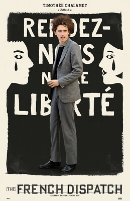 The French Dispatch movie poster (c)  :  11'' x 17'' : Timothee Chalamet
