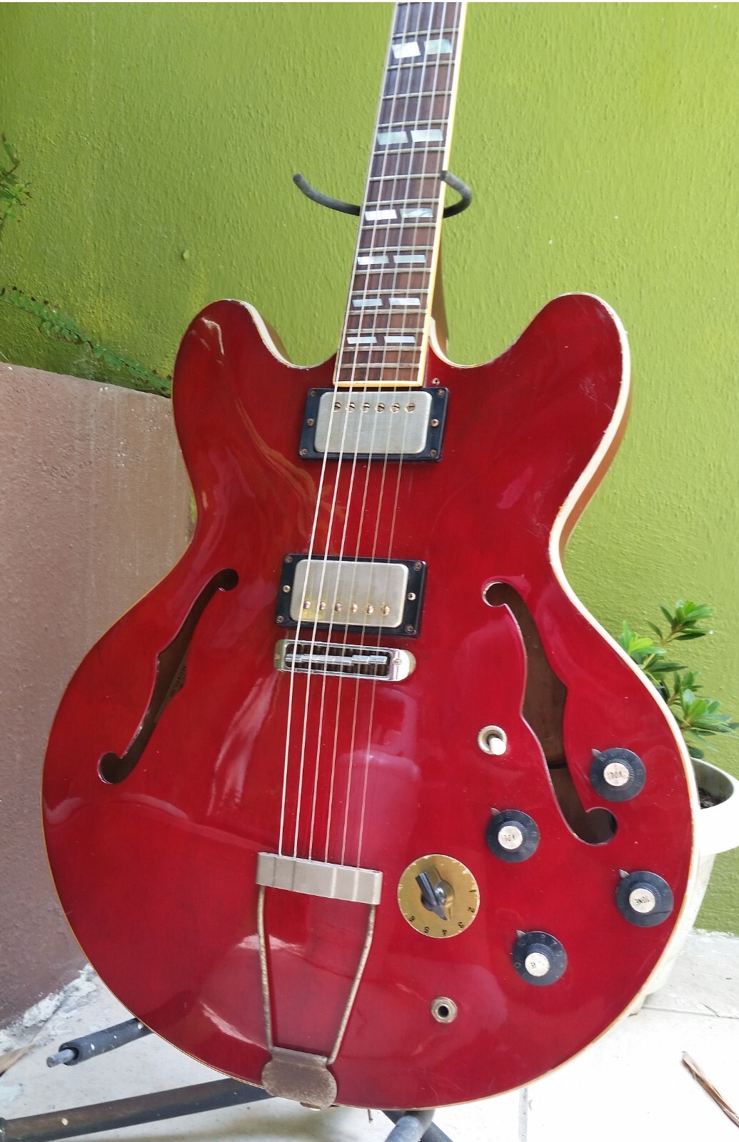 1977 Aria Pro II ES800WR (a.k.a. ES 335) guitar transition 1977 Aria Pro II ES800WR (a.k.a. ES 335) guitar transition