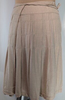 Krista Larson O/S Cream  Wrap Skirt  Made In USA, Totally Soft And Cozy